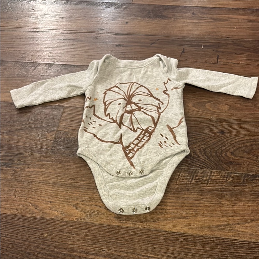 GAP Gray Bodysuit with Chewbacca